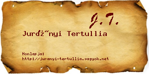 Jurányi Tertullia névjegykártya